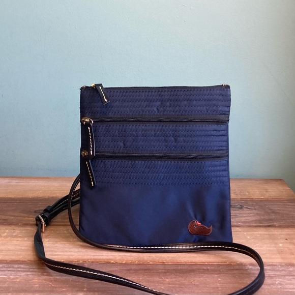 Navy Blue Dooney & Bourke Nylon Crossbody Bag - Picture 3 of 8